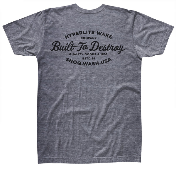 2022 Hyperlite Built To Destroy T-Shirt- Heather Grey
